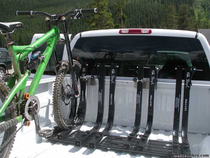 homemade truck bed bike rack